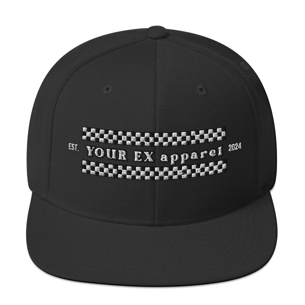 Checkered by YOUR EX apparel- snapback hat