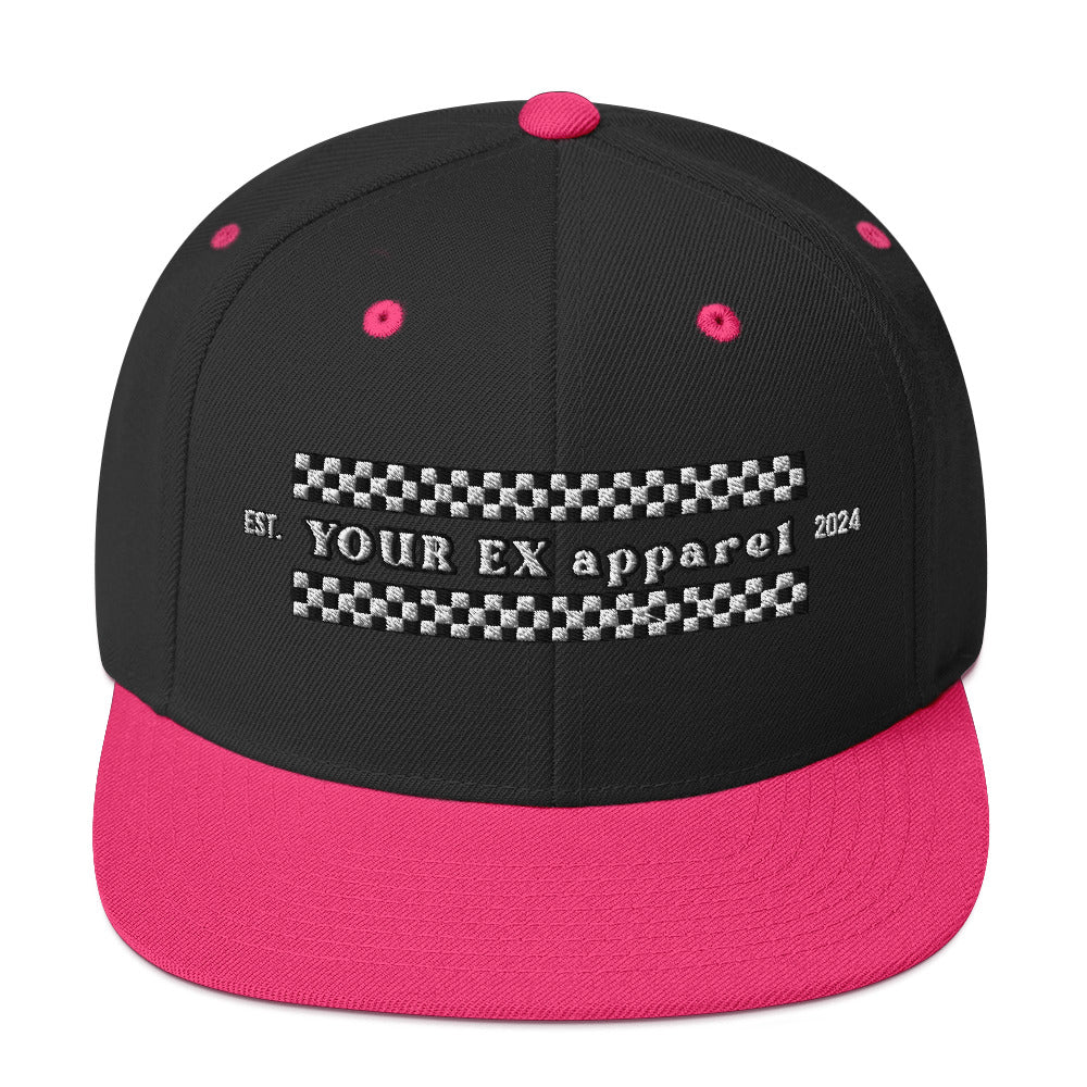 Checkered by YOUR EX apparel- snapback hat