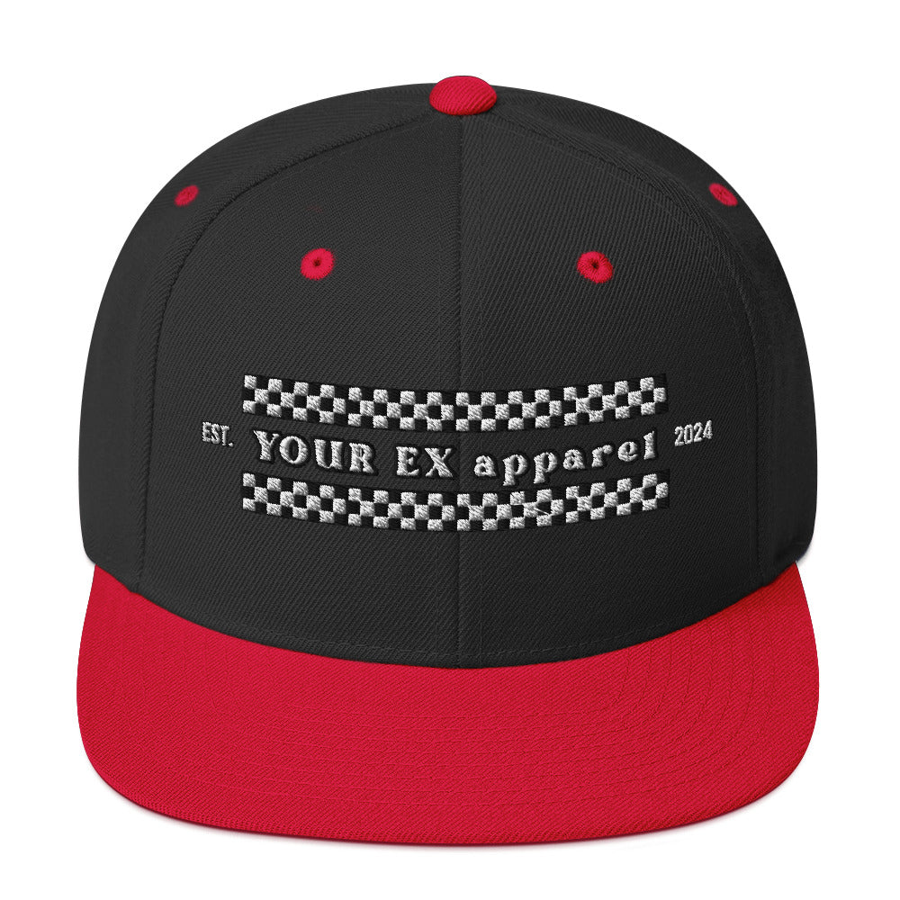 Checkered by YOUR EX apparel- snapback hat