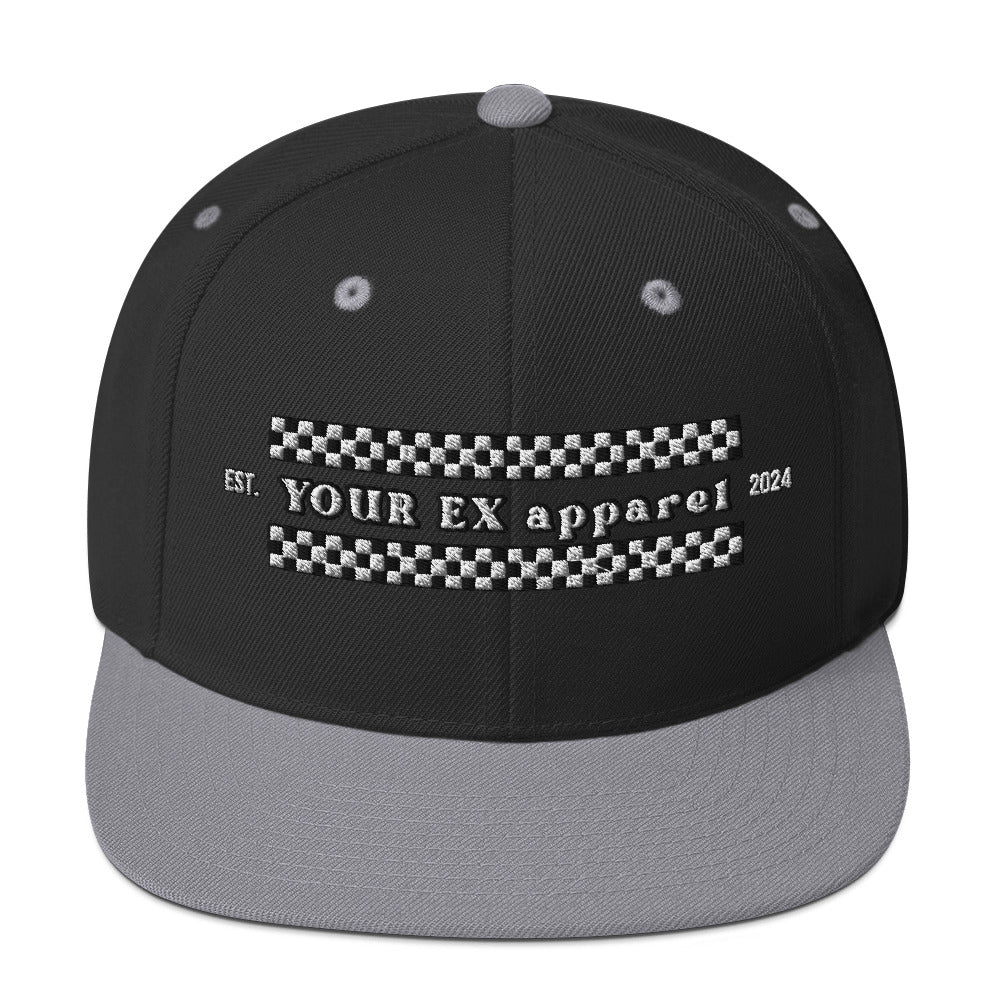 Checkered by YOUR EX apparel- snapback hat