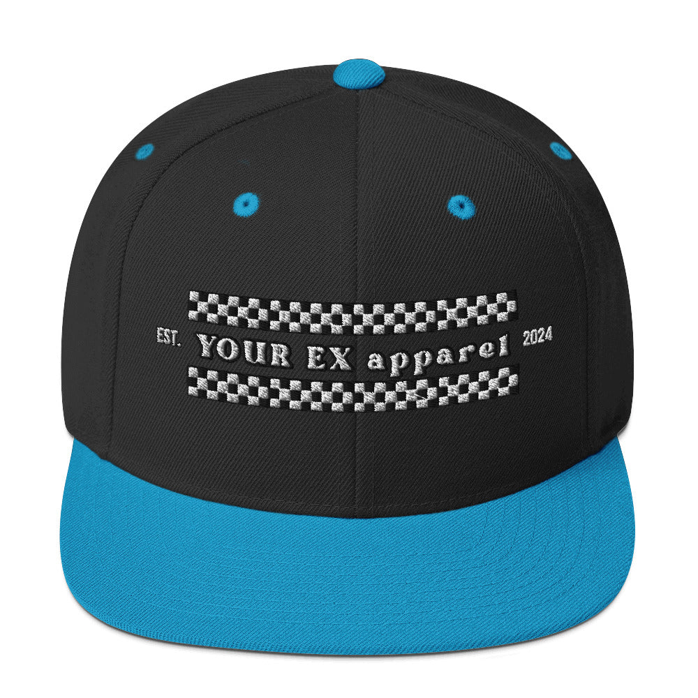 Checkered by YOUR EX apparel- snapback hat