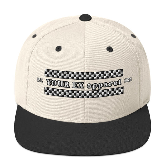 Checkered by YOUR EX apparel- snapback hat